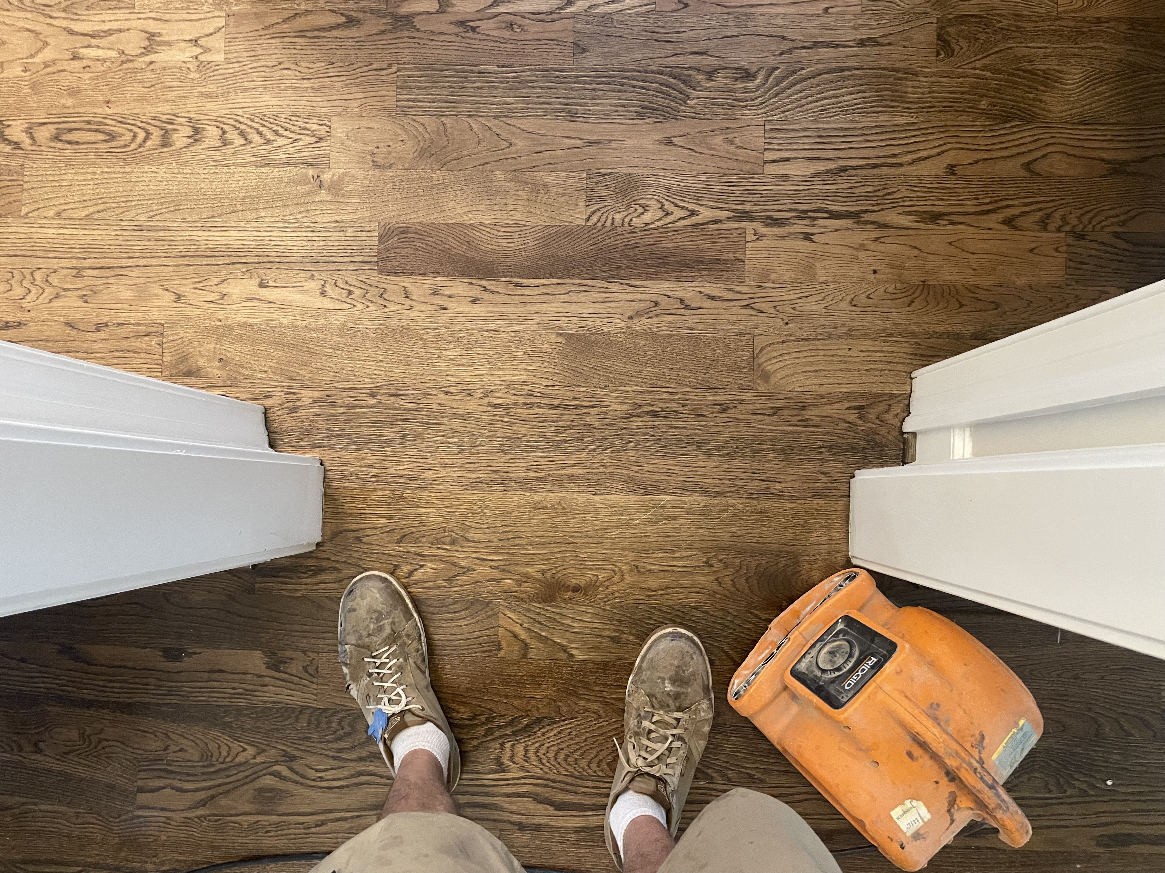 Hardwood floor repair matched to existing flooring