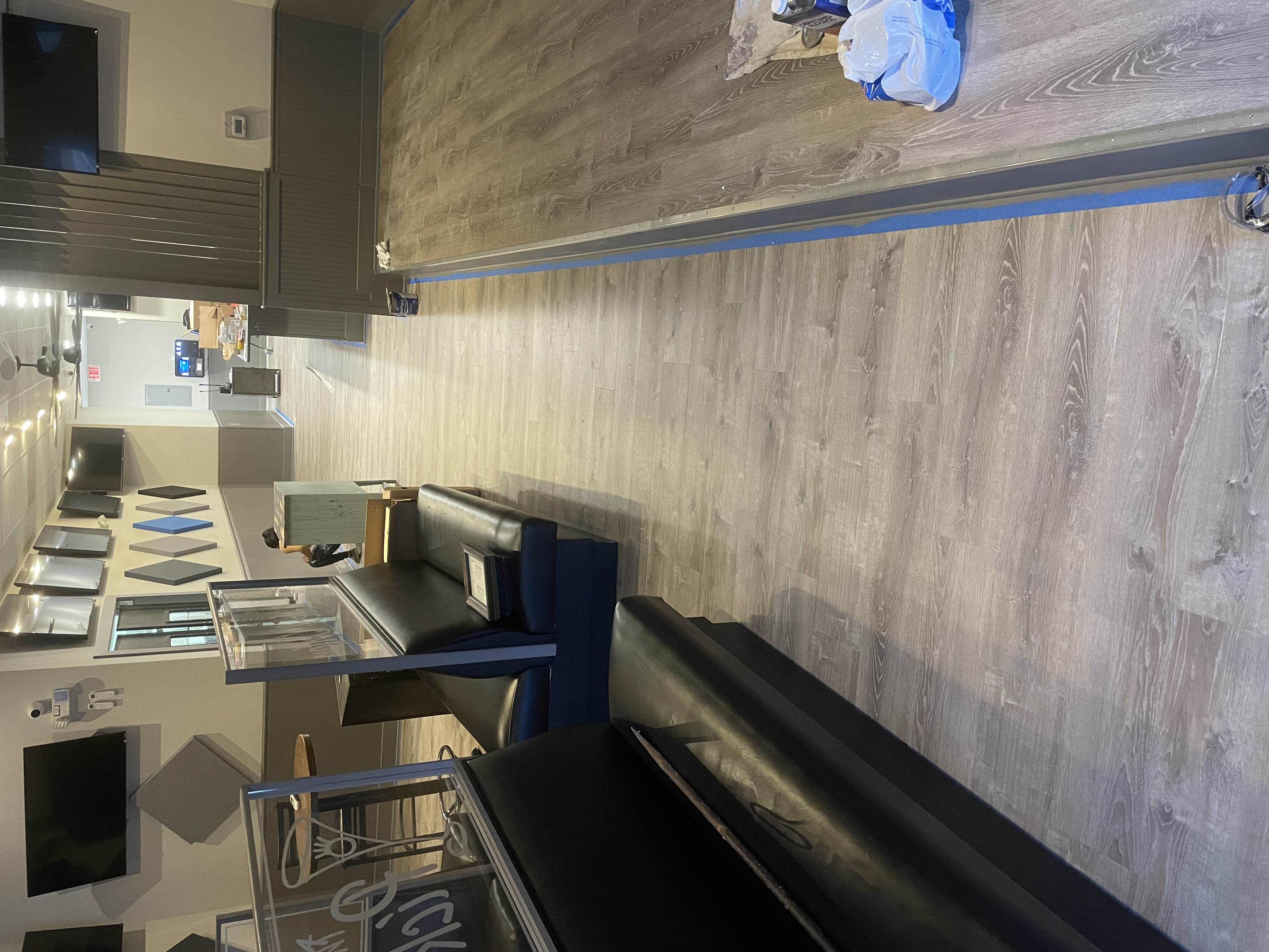 Lvp flooring installed in a commerical business